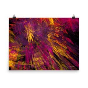 "Abstract 2" Digital Fractal Poster Print - 18x24inch
