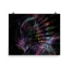 "Feathers 2" Digital Fractal Poster Print - 16x20inch