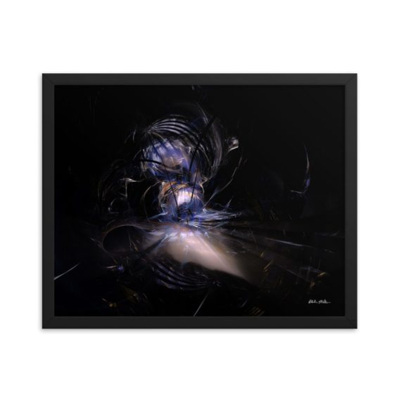 Abstract Fractal Art Framed Poster 16x20inch - Time