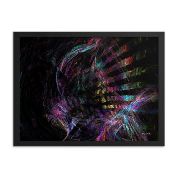 Abstract Fractal Art Framed Poster 18x24inch - Feathers 2