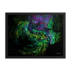 Abstract Fractal Art Framed Poster 18x24inch - Nebula