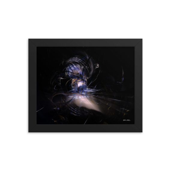 Abstract Fractal Art Framed Poster 8x10inch - Time