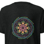 Charcoal Black Rainbow Spiral Mandala Unisex T-Shirt
