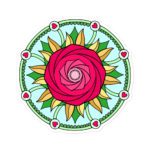 Rose Mandala #1 Vinyl Sticker
